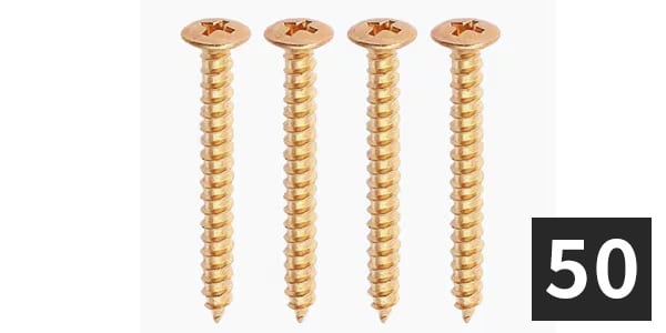 ALLPARTS ( オールパーツ )  / GS-0005-B02 Neckplate Screws, Gold (50個セット)