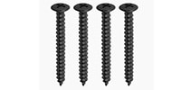 ALLPARTS / GS-0005-B03 Bulk Pack of 50 Black Neckplate Screws