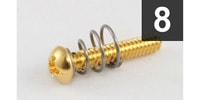 ALLPARTS GS-0007-002 Pack of 8 Gold Single Coil Pickup Screws