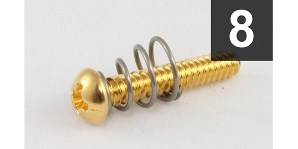 /GS-0007-002 Pack of 8 Gold Single Coil Pickup Screws