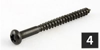 ALLPARTS / Bass Pickup Screws, Black (4 pieces/no packaging)