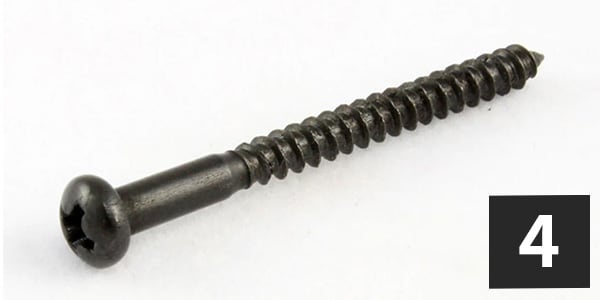 ALLPARTS / Bass Pickup Screws, Black (4 pieces/no packaging)