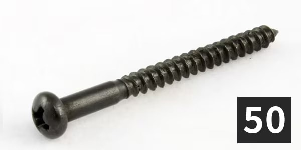 ALLPARTS / GS-0011-B03 Bass Pickup Screws, Black (50個セット)