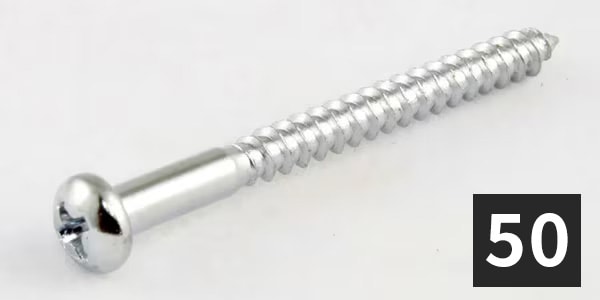 ALLPARTS / GS-0011-B10 Bass Pickup Screws, Chrome (50個セット)
