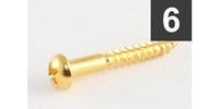 ALLPARTS GS-0013-002 Pack of 6 Gold Tremolo Mounting Screws