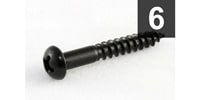  GS-0013-003 Pack of 6 Black Tremolo Mounting Screws