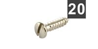 ALLPARTS GS-0014-001 Pack of 20 Slotted Pickguard Screws