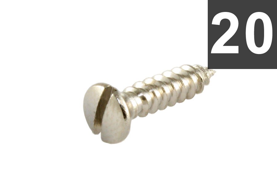 /GS-0014-001 Pack of 20 Slotted Pickguard Screws