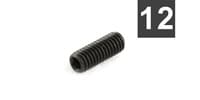 ALLPARTS GS-0049-003 Pack of 12 Black M3x8 Guitar Bridge Height Screw