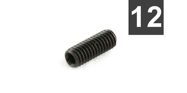 ALLPARTS ( オールパーツ )  / GS-0049-003 Pack of 12 Black M3x8 Guitar Bridge Height Screw