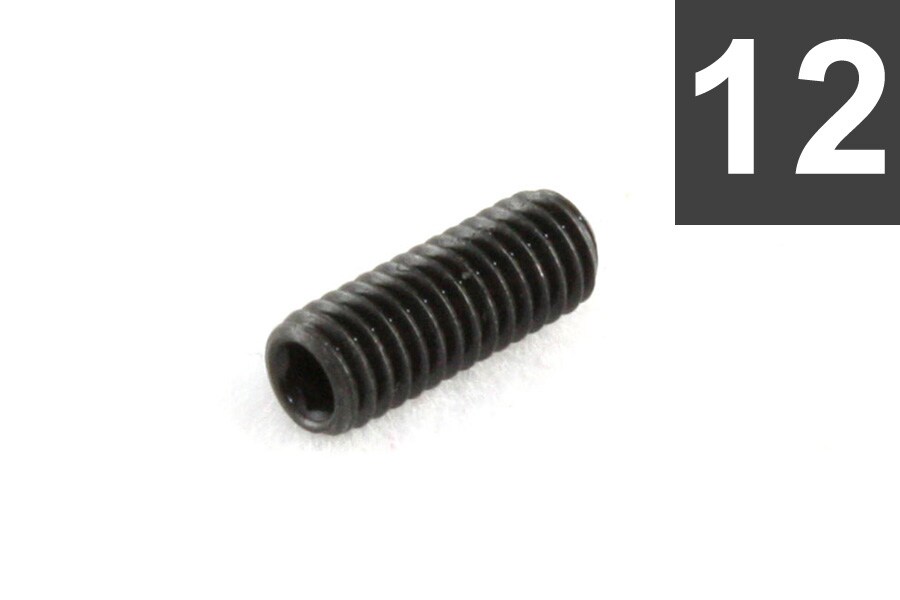 /GS-0049-003 Pack of 12 Black M3x8 Guitar Bridge Height Screw