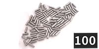 ALLPARTS / GS-0049-B01 Metric Guit Brid Heig Screws, NI(100本セット)
