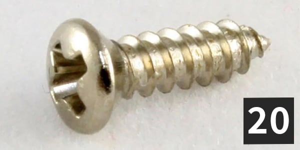 ALLPARTS ( オールパーツ )  / Gibson Size Pickg Screws, Nickel （20個/パッケージなし）