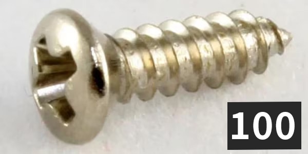 ALLPARTS ( オールパーツ )  / GS-0050-B01 Gibson Size Pickg Screws, Nickel (100本セット)