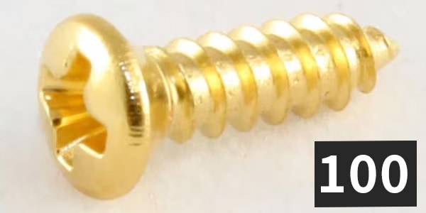 ALLPARTS ( オールパーツ )  / GS-0050-B02 Gibson Size Pickguard Screws, Gold (100個セット)
