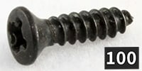 ALLPARTS / GS-0050-B03 Gibson Size Pickguard Screws, BK(100個セット)
