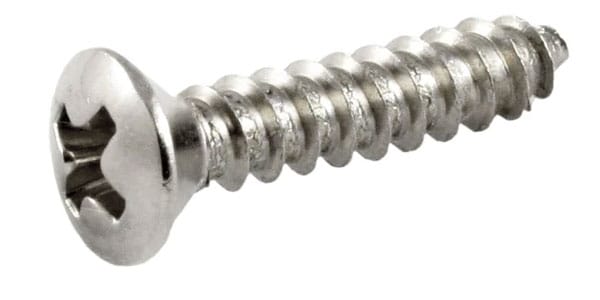 ALLPARTS/GS-0091-005 Pick guard screws (20) phillips head, Stainless,