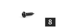ALLPARTS / GS-3206-003 Pack of 8 Black Truss Rod Cover Screws