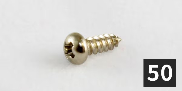 ALLPARTS / GS-3206-B01 Truss Rod Cover Screws, Nickel (50本セット)