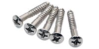 ALLPARTS / GS-3364-001 Pack of 5 Nickel 1-Inch Bridge Mounting Screws