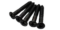 ALLPARTS / GS-3364-003 Pack of 5 Black 1-Inch Bridge Mounting Screws