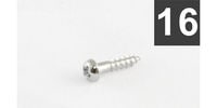  GS-3376-010 Pack of 16 Chrome Small Tuner Screws