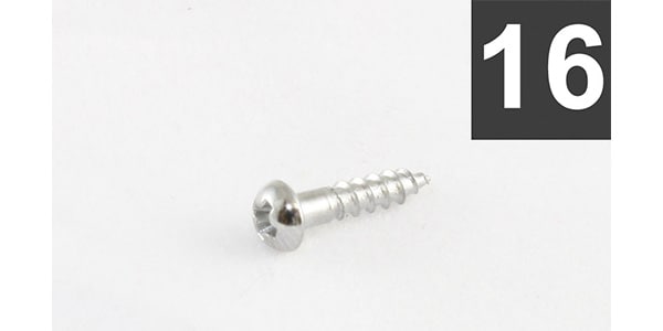 /GS-3376-010 Pack of 16 Chrome Small Tuner Screws