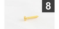  GS-3397-002 Pack of 8 Gold Short Humbucking Ring Screws