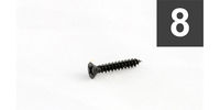 ALLPARTS GS-3397-003 Pack of 8 Black Short Humbucking Ring Screws