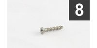 ALLPARTS GS-3397-005 Pack of 8 Steel Short Humbucking Ring Screws