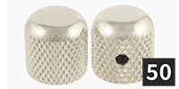 ALLPARTS / MK-0110-B01 Dome Knobs, Nickel (50個セット)