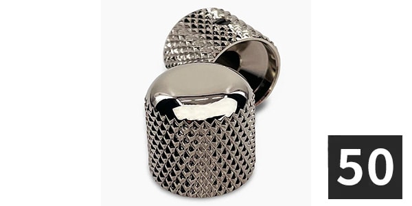 ALLPARTS ( オールパーツ )  / MK-0110-B01 Dome Knobs, Nickel (50個セット)