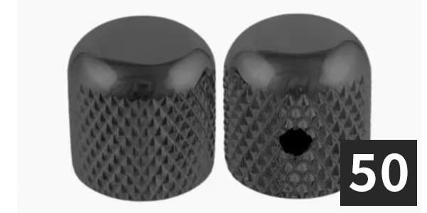 ALLPARTS ( オールパーツ )  / MK-0110-B03 Dome Knobs, Black(50個セット)