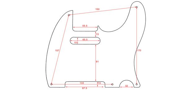 ALLPARTS / PG-0560-034 Black Matte Pickguard for Telecaster 画像2