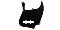 ALLPARTS / PG-0755-034 Pick guard for J. Bass, Black Matte 1-ply, .060