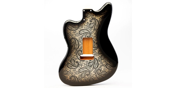 ALLPARTS / Primo RE Jazzmaster Body - Strat Trem - Black Paisley画像2