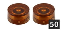 ALLPARTS / PK-0130-B22 Vintage Style Amber Speed Knobs - Pack of 50
