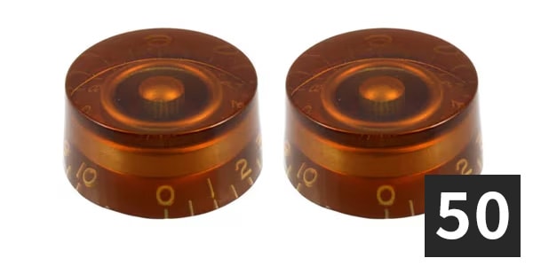 ALLPARTS ( オールパーツ )  / PK-0130-B22 Vintage Style Amber Speed Knobs - Pack of 50