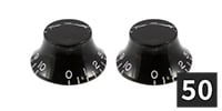 ALLPARTS / PK-0140-B23 Bell Knobs, Black (50個セット)