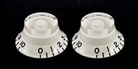 ALLPARTS / PK-0140-B25 White Bell Knobs - 50 Piece Bulk Pack