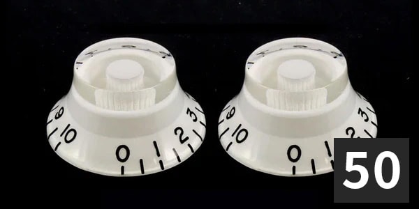 ALLPARTS ( オールパーツ )  / PK-0140-B25 Bell Knobs, White (50個セット)