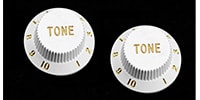 ALLPARTS / PK-0153-025 Set of 2 White Tone Knobs