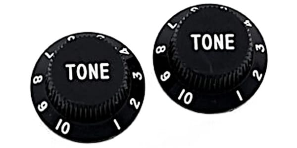 ALLPARTS / PK-0153-B23 Black Tone Knobs - 50 Piece Bulk Pack