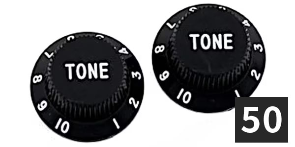 ALLPARTS ( オールパーツ )  / PK-0153-B23 Tone Knobs, Black (50個セット)