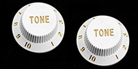 ALLPARTS / PK-0153-B25 White Tone Knobs - 50 Piece Bulk Pack
