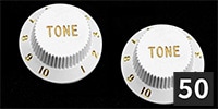 ALLPARTS / PK-0153-B25 Tone Knobs, White (50個セット)