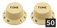 ALLPARTS / PK-0153-B28 Cream Tone Knobs - 50 Piece Bulk Pack
