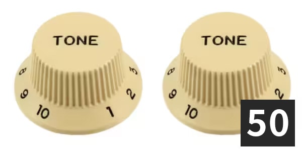 ALLPARTS ( オールパーツ )  / PK-0153-B28 Cream Tone Knobs - 50 Piece Bulk Pack