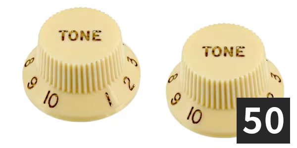ALLPARTS ( オールパーツ )  / PK-0153-B48 Vintage Cream Tone Knobs - 50 Piece Bulk Pack