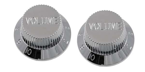 ALLPARTS / PK-0154-010 Set of 2 Chrome Plastic Volume Knobs
